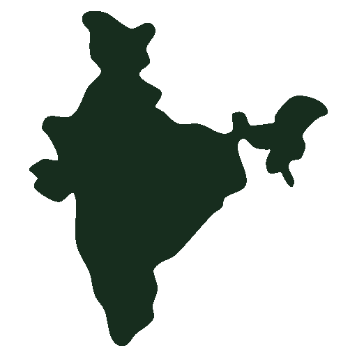 India flag map contour